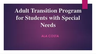 Adult Transition Program for Students with Special Needs
