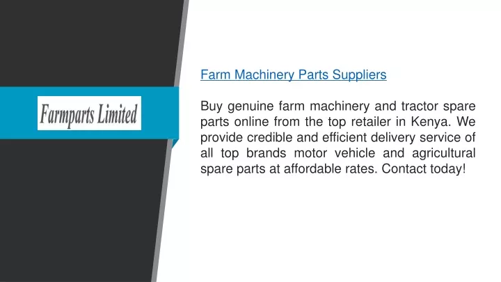 farm machinery parts suppliers buy genuine farm