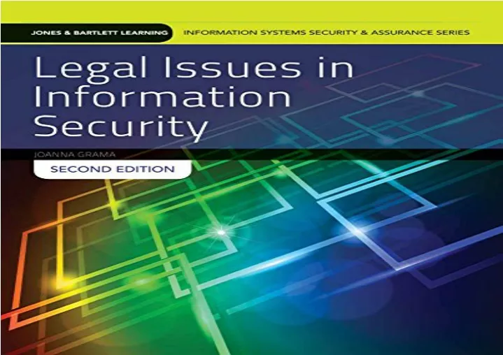 download pdf legal issues in information security