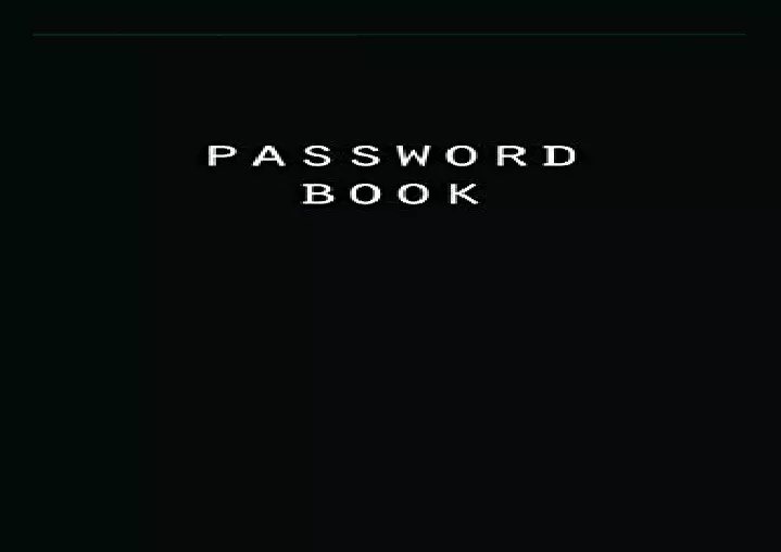 pdf password book internet password book with