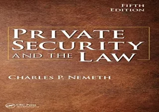 [DOWNLOAD PDF] Private Security and the Law full