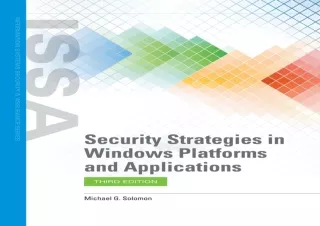 [READ PDF] Security Strategies in Windows Platforms and Applications free