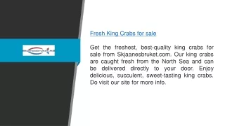 Fresh King Crabs For Sale Skjaanesbruket.com