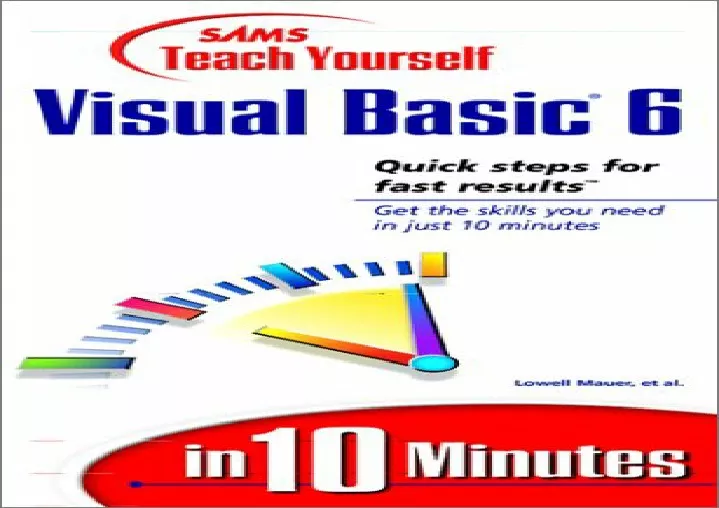 download pdf sams teach yourself visual basic