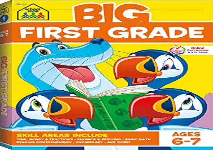 download school zone big first grade workbook