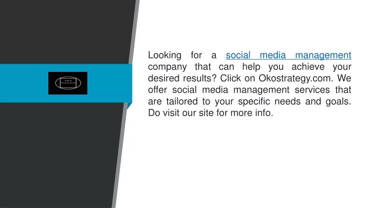 looking for a social media management company