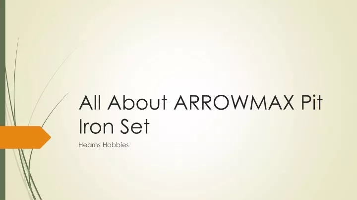 all about arrowmax pit iron set hearns hobbies