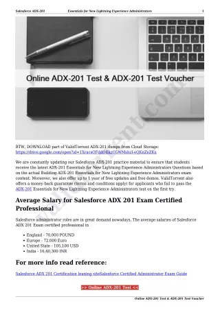 Online ADX-201 Test & ADX-201 Test Voucher