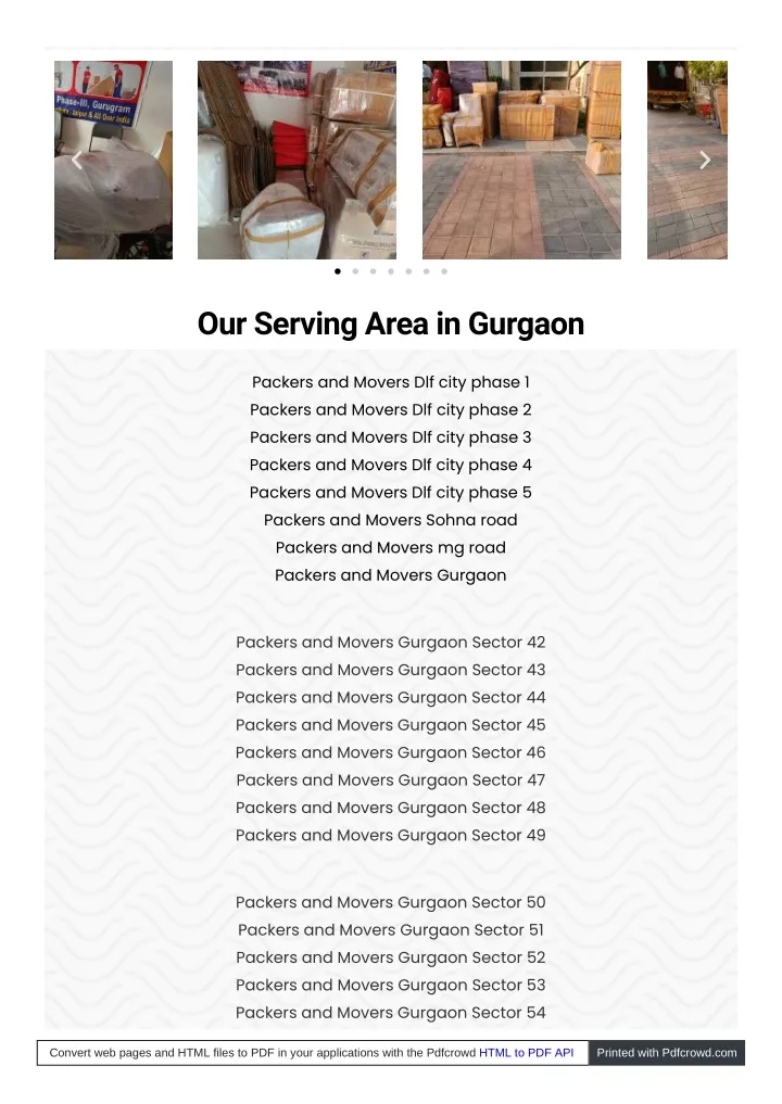 our serving area in gurgaon