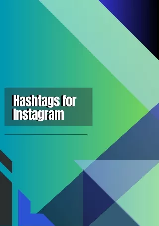 Hashtags for Instagram