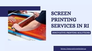 Best Screen Printing Services in RI -Innovative Printing Solutions