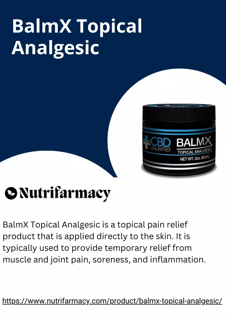 balmx topical analgesic