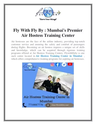 Air Hostess Training Center in Mumbai Call-7710087776