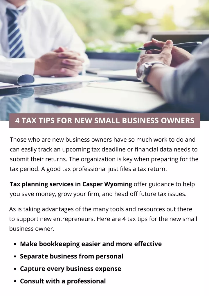 4 tax tips for new small business owners