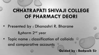 chhatrapati shivaji college of pharmacy deori