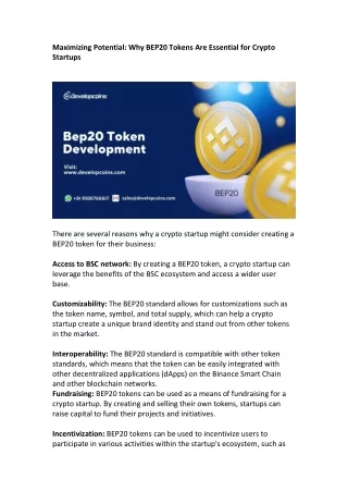 maximizing potential why bep20 tokens