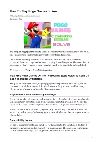 localgeekshelp.com-How To Play Pogo Games online