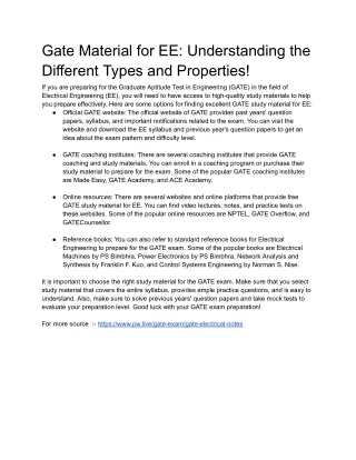 gate material for ee understanding the different