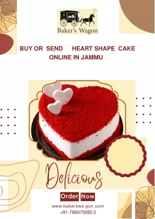 Buy or Send Heart Shape Cakes Online in Jammu
