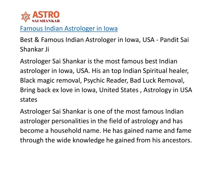 famous indian astrologer in iowa best famous