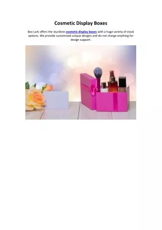 Cosmetic Display Boxes