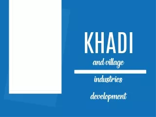 khadi and village industries