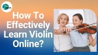 How To Effectively Learn Violin Online?