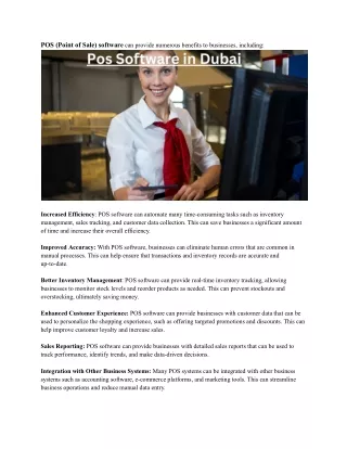 pos point of sale software can provide numerous