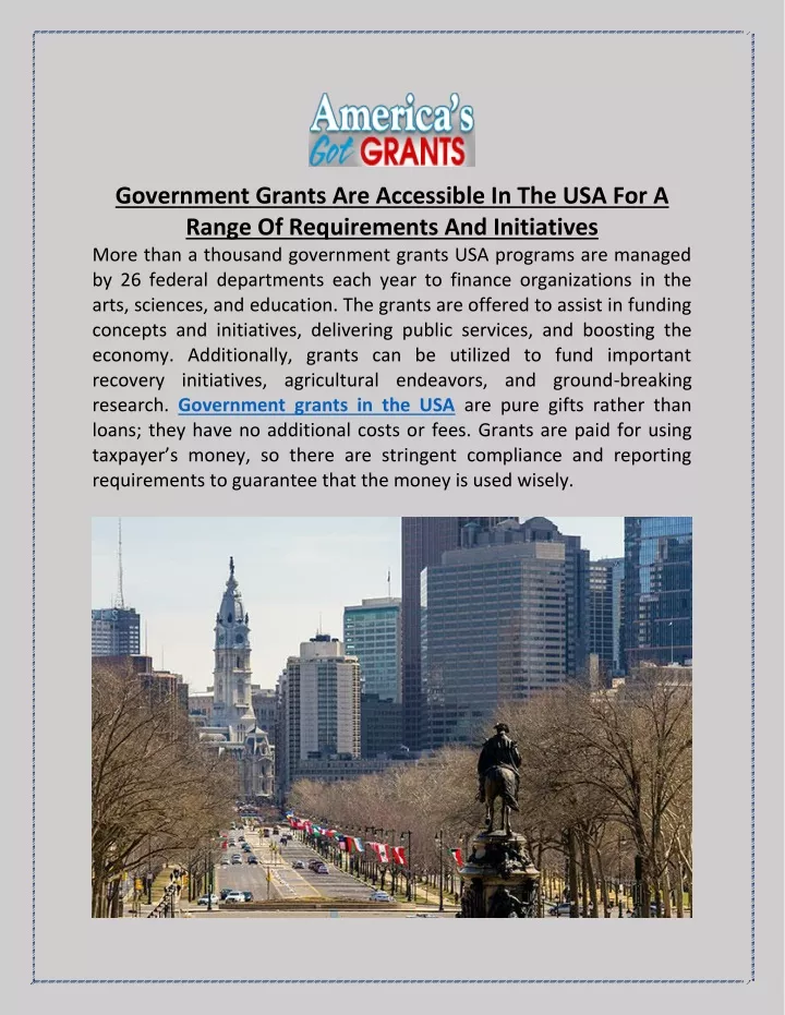 government grants are accessible