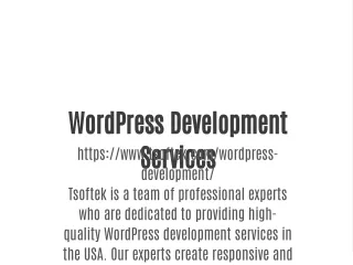 WordPress  Development Services