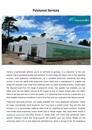 polytunnel services