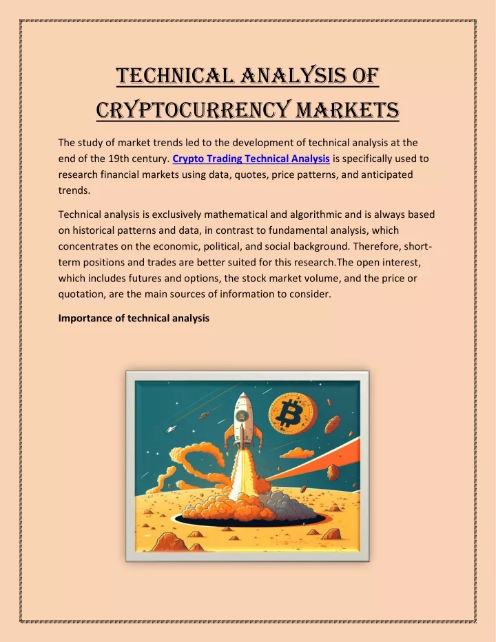 technical analysis of cryptocurrency markets