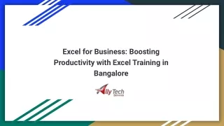 Excel for Business_ Boosting Productivity with Excel Training in Bangalore