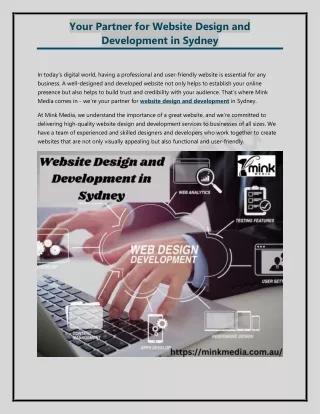 Your Partner for Website Design and Development in Sydney