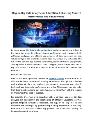 blog on big data analytics in education enhancing