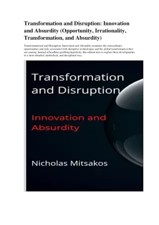 Transformation and Disruption: Innovation and Absurdity