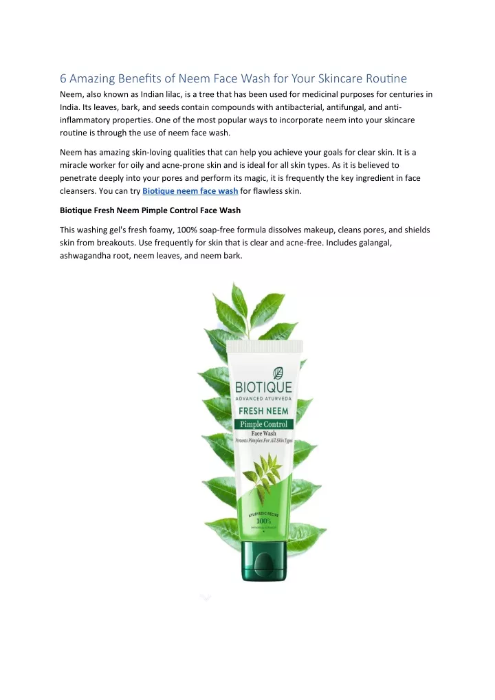 6 amazing benefits of neem face wash for your