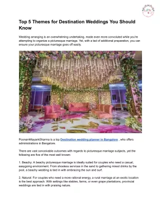 Wedding planner in Bangalore - Poonam Mayank Sharma