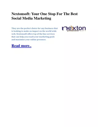 nextonsoft your one stop for the best social