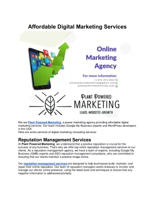 affordable digital marketing services