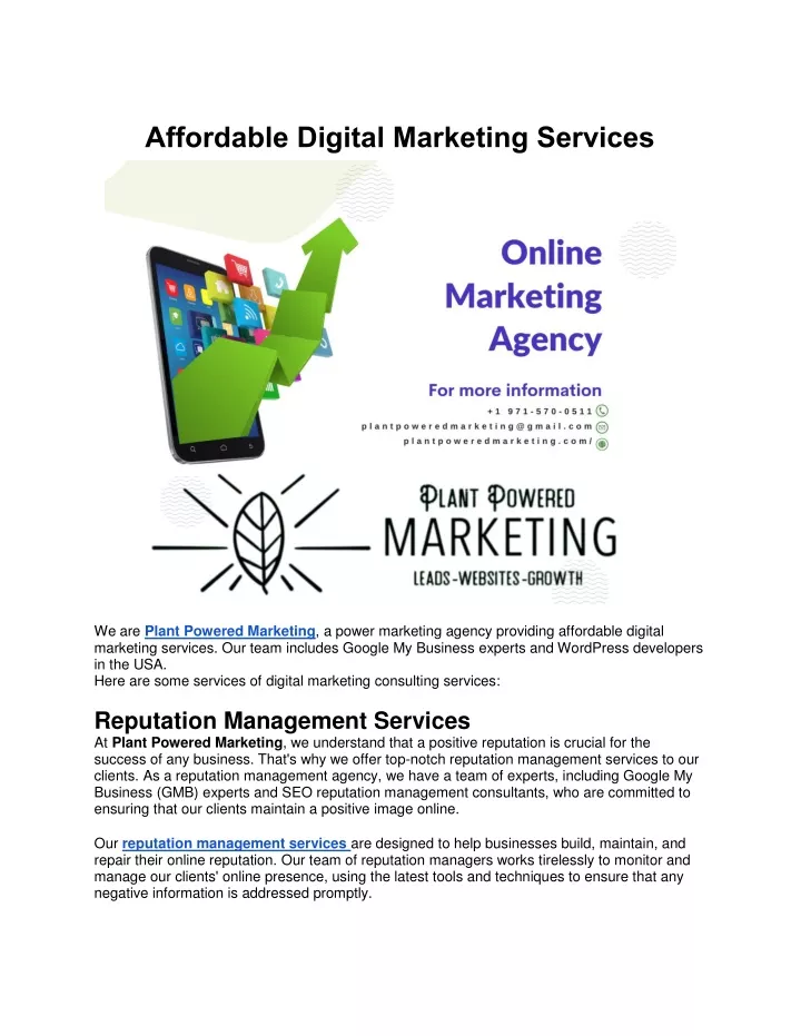 affordable digital marketing services