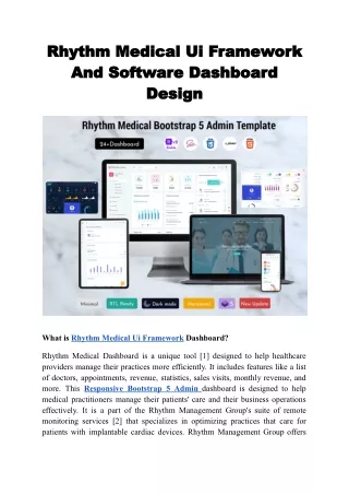 rhythm medical ui framework and software