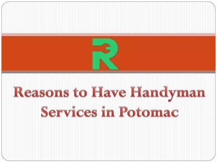 reasons to have handyman services in potomac
