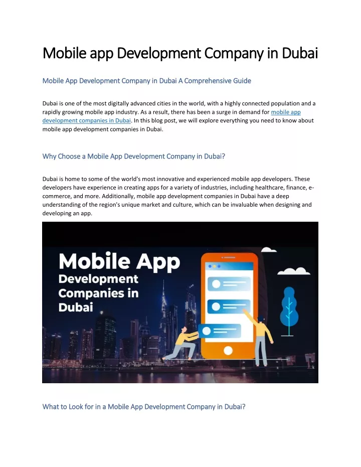 mobile app development company in dubai mobile