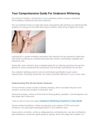 Your Comprehensive Guide For Underarm Whitening
