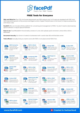 FacePdf - Brochure Free Tools for Everyone