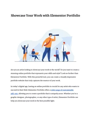 elementor portfolio