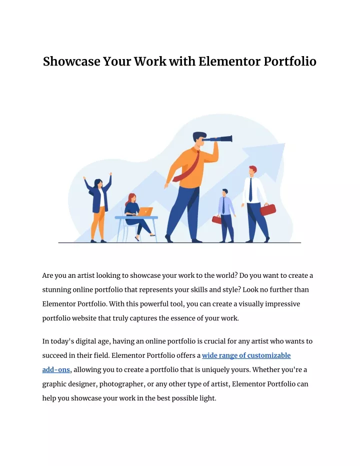 showcase your work with elementor portfolio