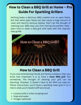 How to Clean a BBQ Grill - Pro Guide For Sparkling Grillers