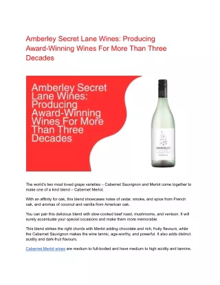 Amberley Secret Lane Wines